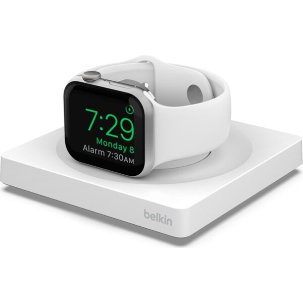 Belkin Boostcharge Pro Portable Wireless Fast Charger For Apple Watch White