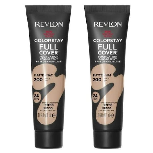 2 x Revlon ColorStay Full Cover Matte Foundation 30mL - 200 Nude