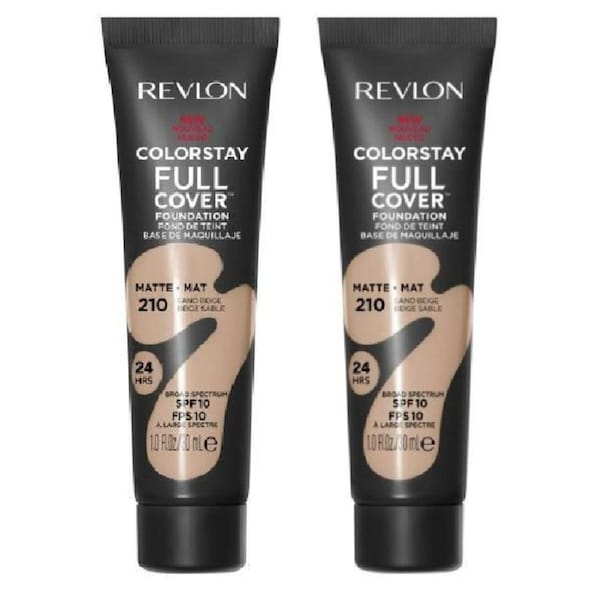 2 x Revlon ColorStay Full Cover Matte Foundation 30mL - 210 Sand Beige