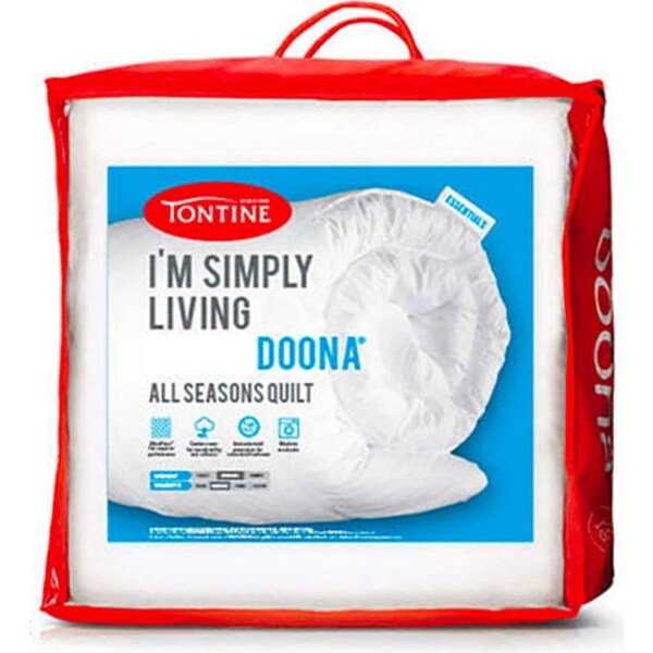 Tontine 210x210cm Simply Living Classic All Seasons Queen Bed Cotton Quilt Doona