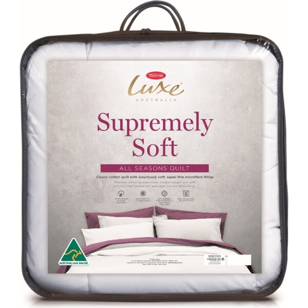 Tontine 140x210cm Luxe Supremely Soft Cotton Quilt Single Bed All Seasons Doona