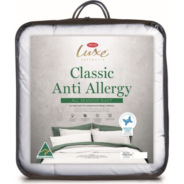 Tontine 180x210cm Luxe Classic Double Bed Cotton Anti Allergy All Seasons Quilt