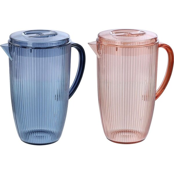 2x Lemon & Lime Palm Deco 2.5L Pitcher/Jug Outdoor Water Juice Container Assort