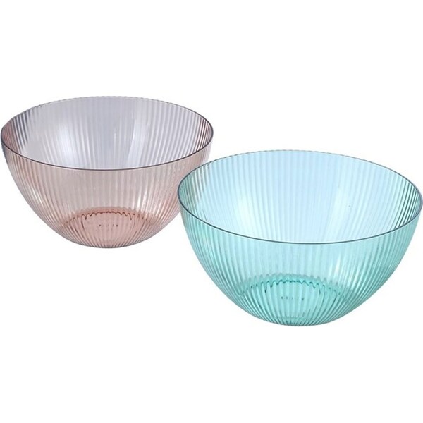 2x Lemon & Lime Palm Deco Noodle/Food 25.5cm Salad Bowl Outdoor Tableware Assort