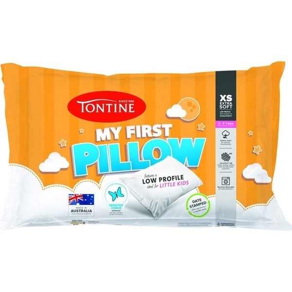 Tontine 46x72cm Im Your First Extra Soft Cotton Pillow Kids/Children 2-5yrs WHT