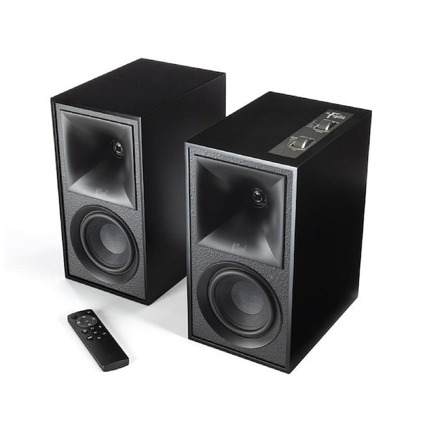 2x Klipsch The Fives Powered Monitor Bookshelf Speaker Wireless Bluetooth MAT BK