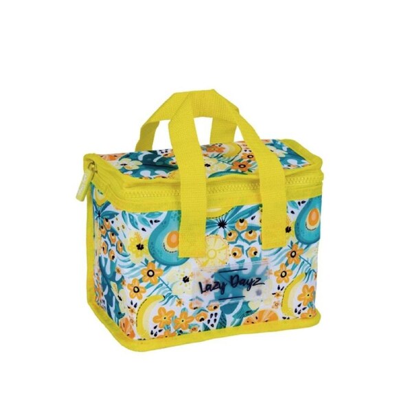 Insulated Lunch Box Lunch Bag for Women Men Adults Student Cooler Thermal Tote Bag Storage for Office Work Picnic Outdoor Activities Yellow Tropical