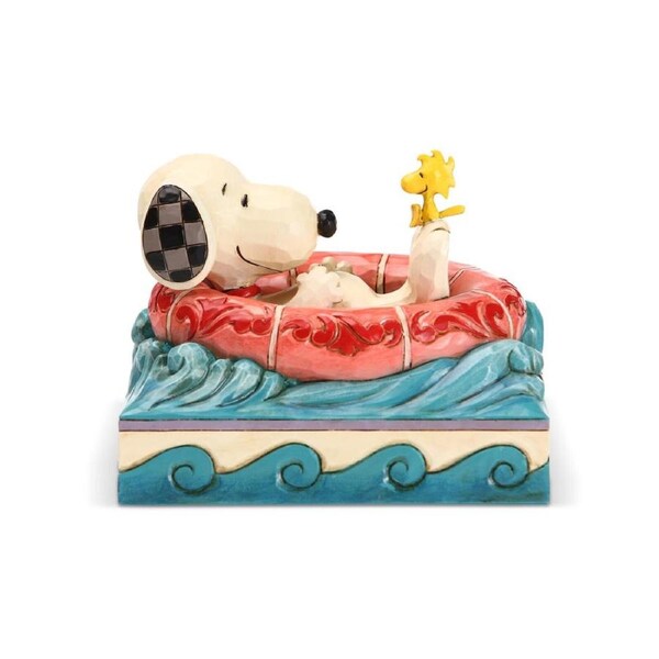 Peanuts by Jim Shore - Snoopy and Woodstock Float Away Floatie Figurine 10cm