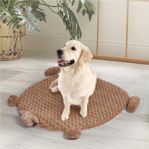 Pawz Pet Protector Sofa Cover Dog Calming Bed Seat Cushions Mat Winter Large L(102cm x 96cm x 2cm) / Tan