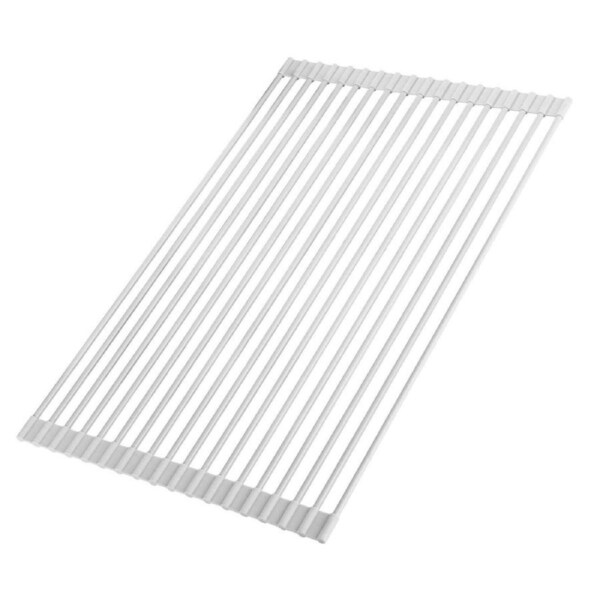 Foldable Roll Up Stainless Steel Over The Sink Dish Drying Rack