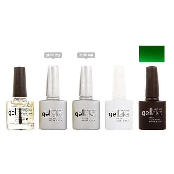 Gellaka 5-Piece Essential Gel Manicure Set with 1 Color - New York