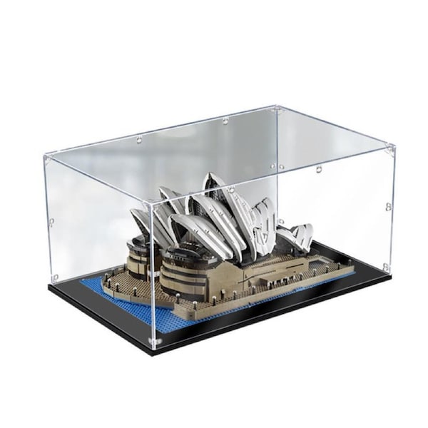 Acrylic Display Case for LEGO 10234 Creator Expert Sydney Opera House Figure Storage Box Dust Proof Glue Free