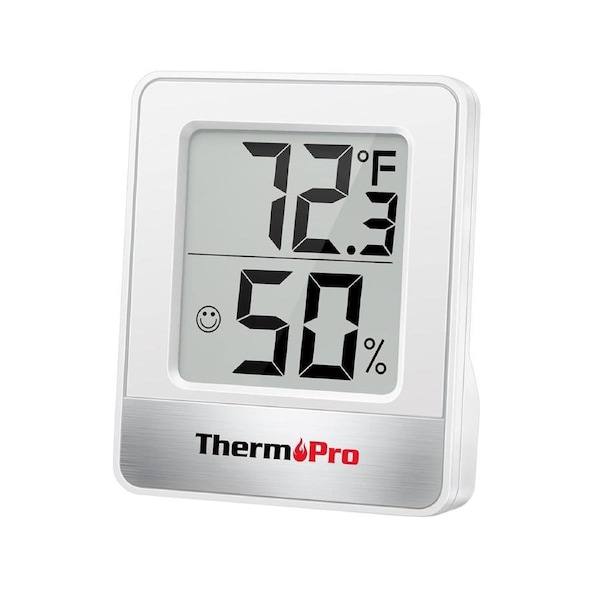 ThermoPro TP49 White Digital Hygrometer Indoor Thermometer Humidity Meter Room Thermometer
