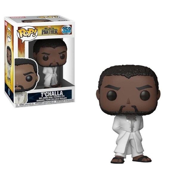 Pop! Funko 10cm Black Panther T'Challa White Robe Collectable Vinyl Figurine 3y+