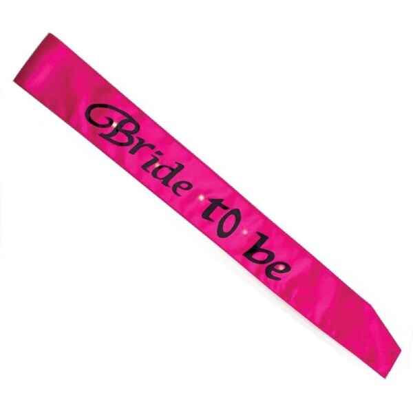 Hot Pink Bride To Be Flashing Sash