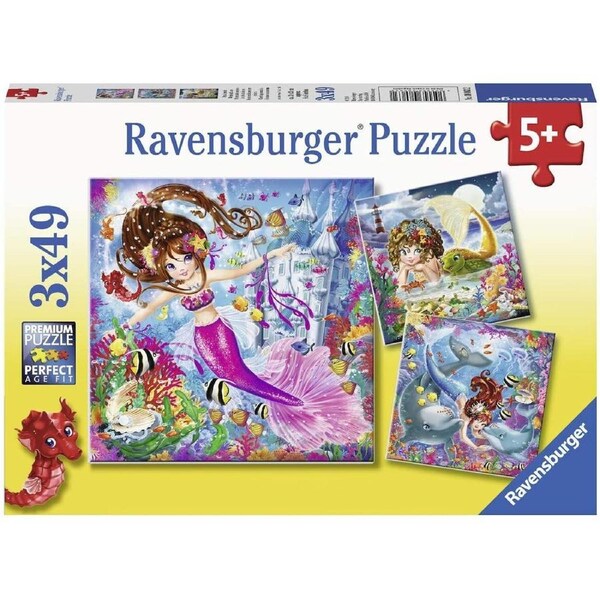 Ravensburger - Charming Mermaids Puzzle 3x49pc