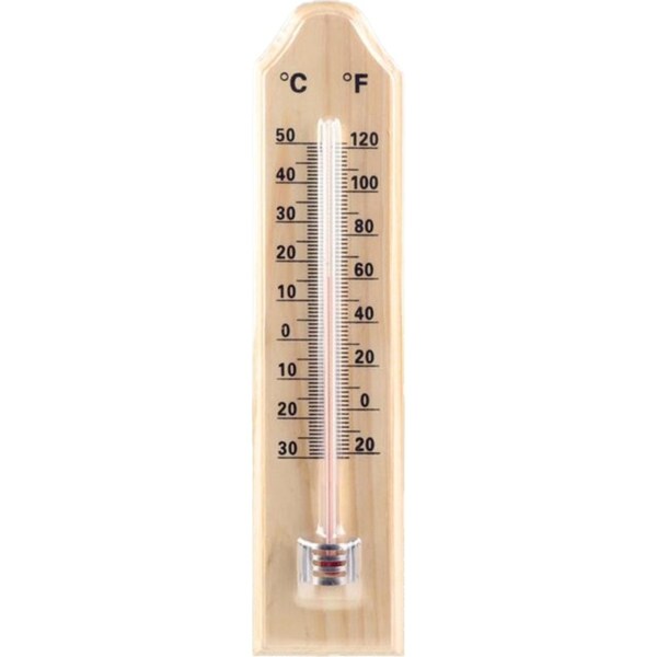 Ozoffer Wooden Wall Thermometer Indoor & Outdoor Use