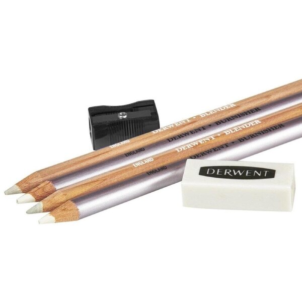 Derwent Burnisher & Blender Drawing Pencil Set 6pk