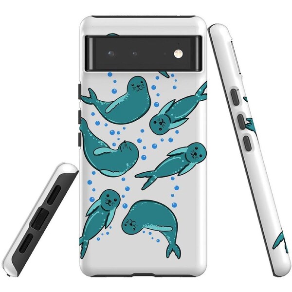 For Google Pixel 6 Case, Shielding Back Cover,Baby Seals