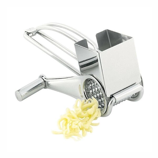 Manual Stainless Steel Rotary Drum Cheese Grater Parmesan Dishwasher Safe