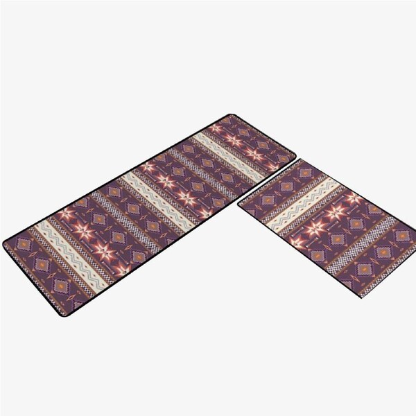 2 Pcs Non-Slip Rug Door Mat Carpet Floor Kitchen Doormat Water Absorption #4