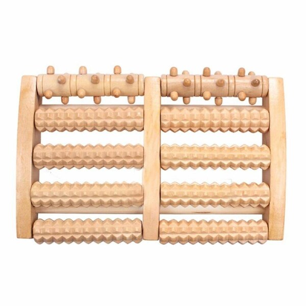 Wooden Foot Massager 5 Roller Care - Large