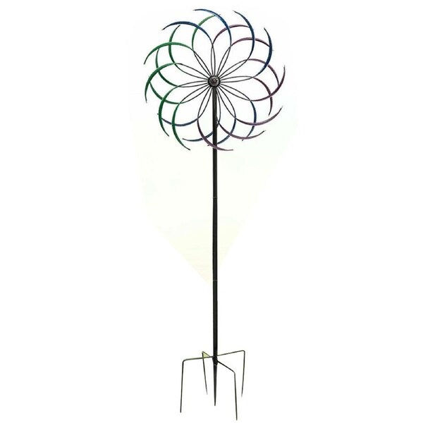 Large Size Metal Windmill Garden Wind Spinner Kinetic Yard Colorful Sculpture