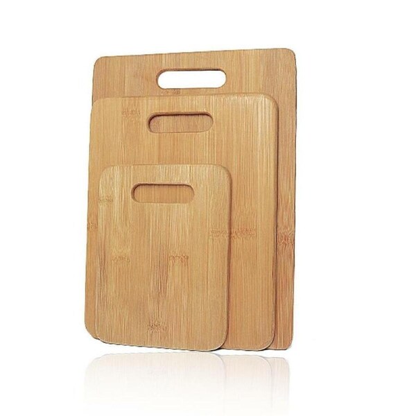 Bamboo Cutting Board Set for Kitchen Serving Chopping Boards Wooden Wood 3 pcs