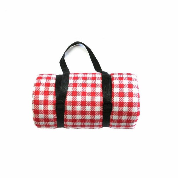 Large Picnic Blanket Premium Cashmere Waterproof Mat Outdoor Red