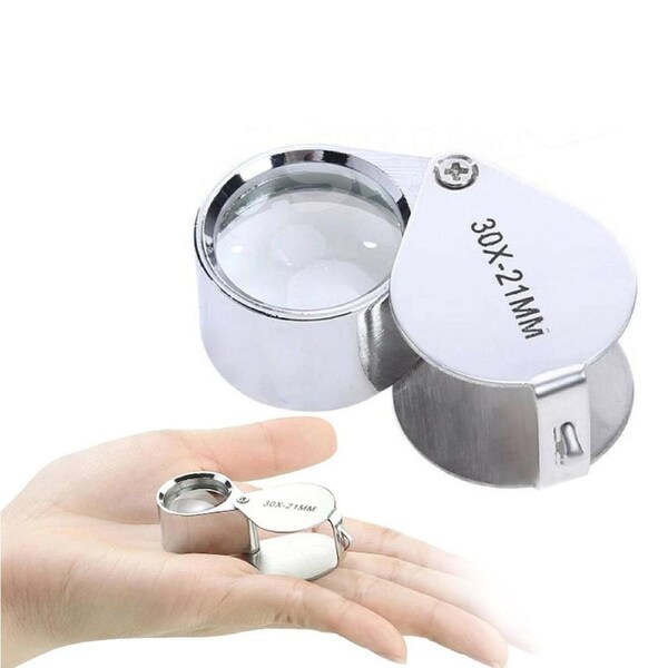 Pocket Jewellers Eye Loupe Magnifier Jewelry Magnifying Glass 30 x 21mm Jewelers