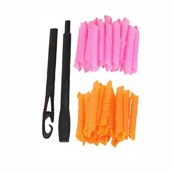 40PCS 50cm Magic Hair Curlers Curl Formers Spiral Ringlets Leverage Rollers