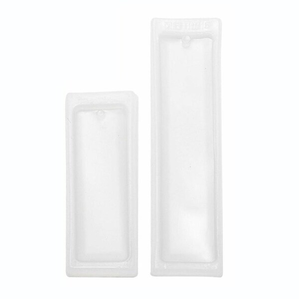 2X Rectangle Silicone Bookmark Mold Pendant Resin Epoxy Mould Casting Craft DIY