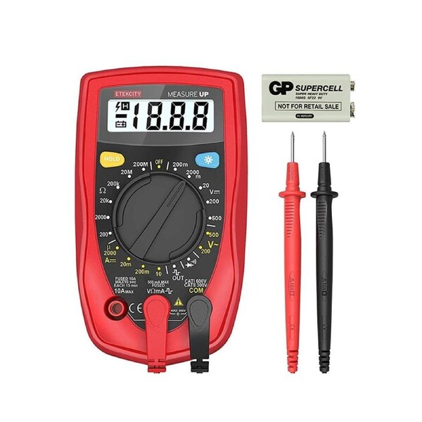 Etekcity Digital Multimeter Voltage Tester Volt Ohm Amp Meter Resistance Test