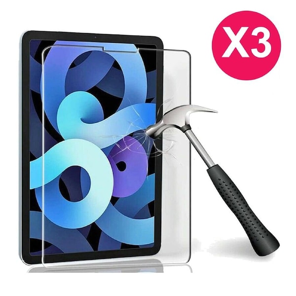 3pcs Tempered Glass Screen Protector for Apple iPad Air 5 5th Gen 10.9 Inch