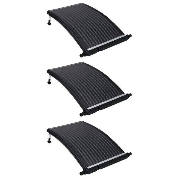Curved Pool Solar Heating Panels 3 pcs 110x65 cm vidaXL