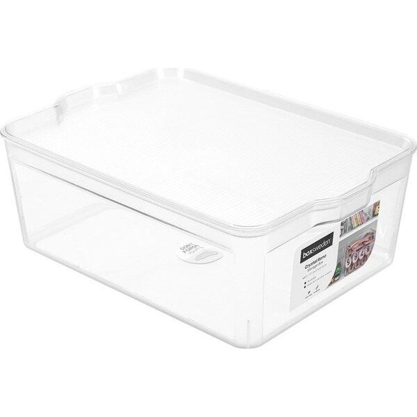 Boxsweden Crystal Reno 37.5x13.5cm Storage Box Container w/ Clear Lid Medium