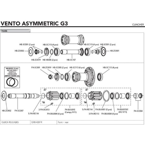 Campagnolo Hub Bearing H35 (4 Pcs) HB-Sc113