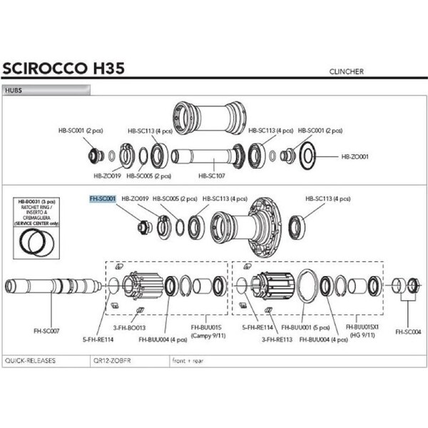 Campagnolo Cup For Front Hub (2Pcs)