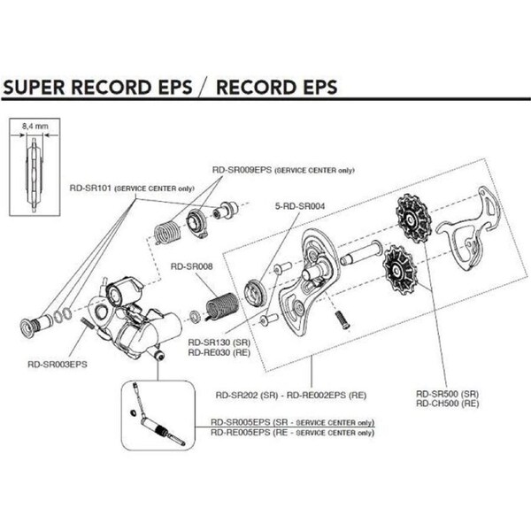 Campagnolo Complete Left Front Derailleur RElease Lever EC-SR005