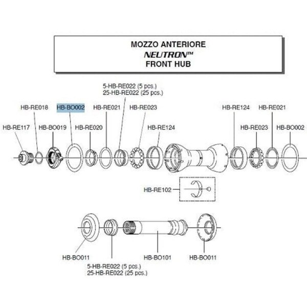 Campagnolo Wheel Adj. Sleeve HB-B0002