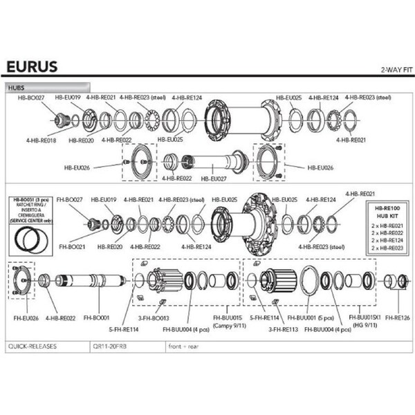 Campagnolo Cap For Eurus Front Wheel Hubs w/Screws HB-Eu026