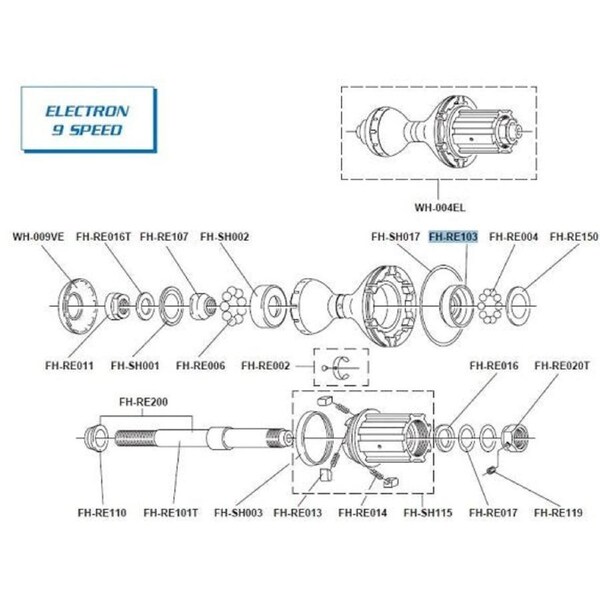 Campagnolo Record Hub Rh Cup & Seal FH-RE103