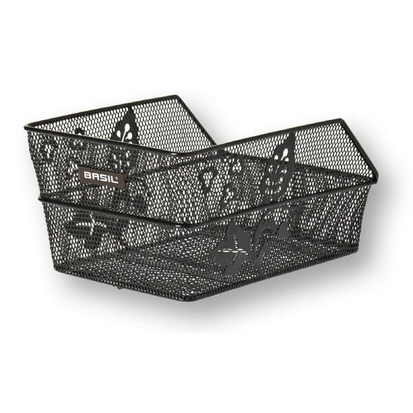 Basil Cento Flower Rear Basket S Black