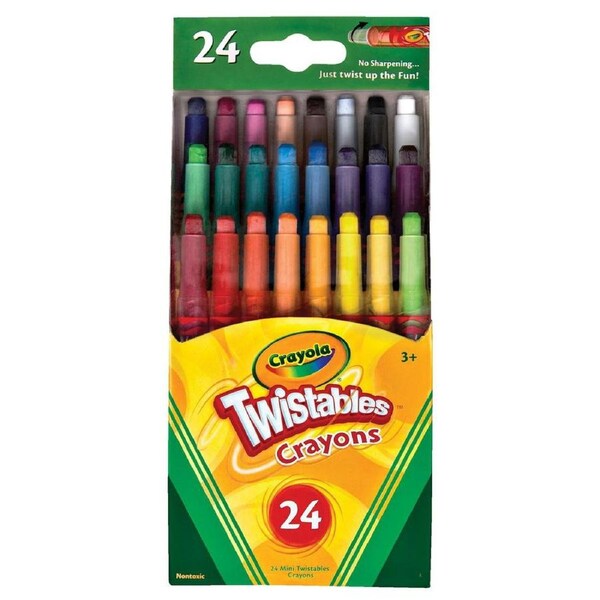 24pc Crayola Mini Twistables Colouring Crayons Drawing Craft Kids/Children 3y+