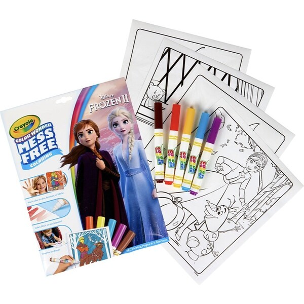 23pc Crayola Disney Frozen 2 Colour Wonder Pages/Markers Drawing Art Kids 3y+