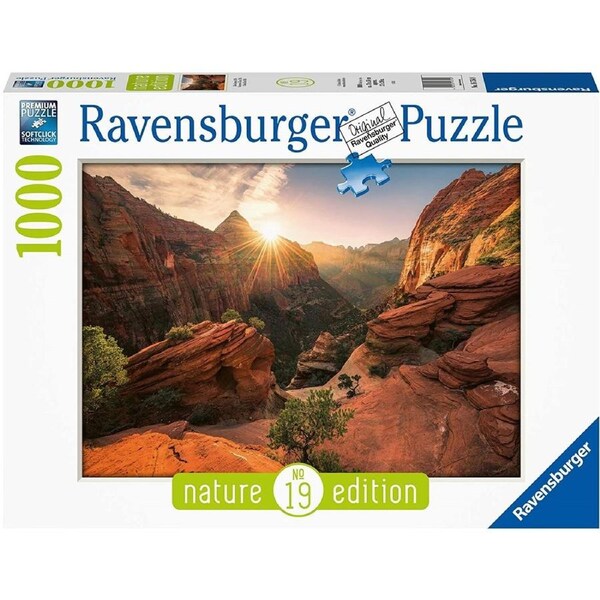 Ravensburger Puzzle 1000pc - Zion Canyon, USA #19 Nature Edition