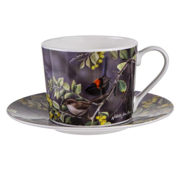 Ashdene Australian Wrens Cup and Saucer Set Wattle Dance
