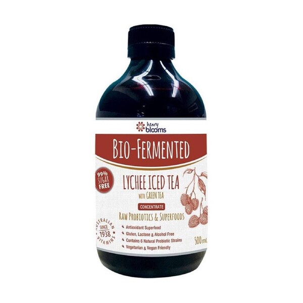 Henry Blooms Bio Fermented Lychee Iced Green Tea 500ml