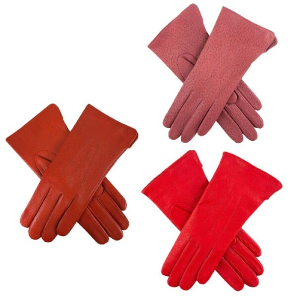 DENTS Jessica Womens Classic Imipec Leather Gloves 7-1109 Lined Ladies Claret / 7.5