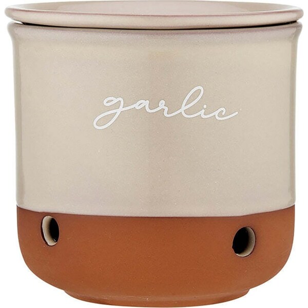 Ladelle 10cm Eco Terracotta Taupe Garlic Vault Kitchen Food Storage/Organisation